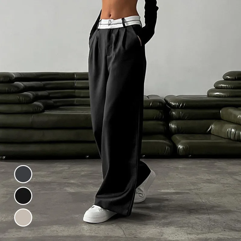 Women's High-Waisted Wide-Leg Trousers