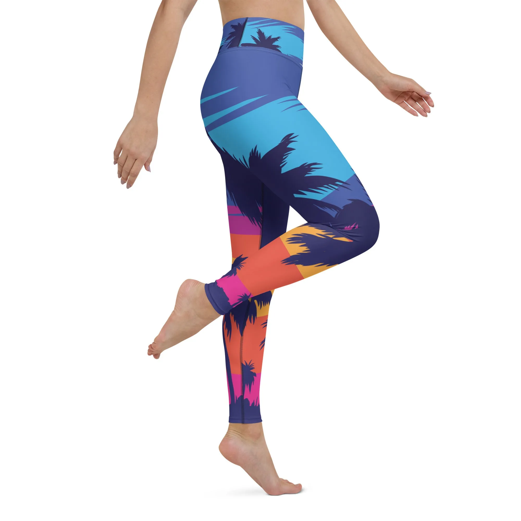 Women's Palm Trees x Sunsets Yoga Leggings