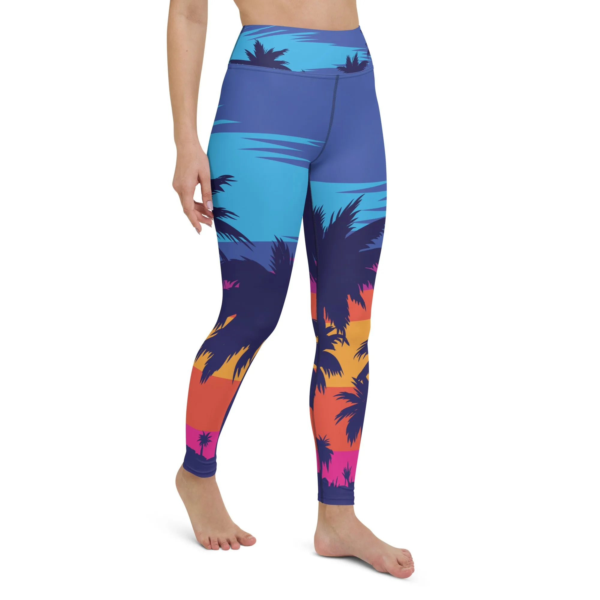 Women's Palm Trees x Sunsets Yoga Leggings