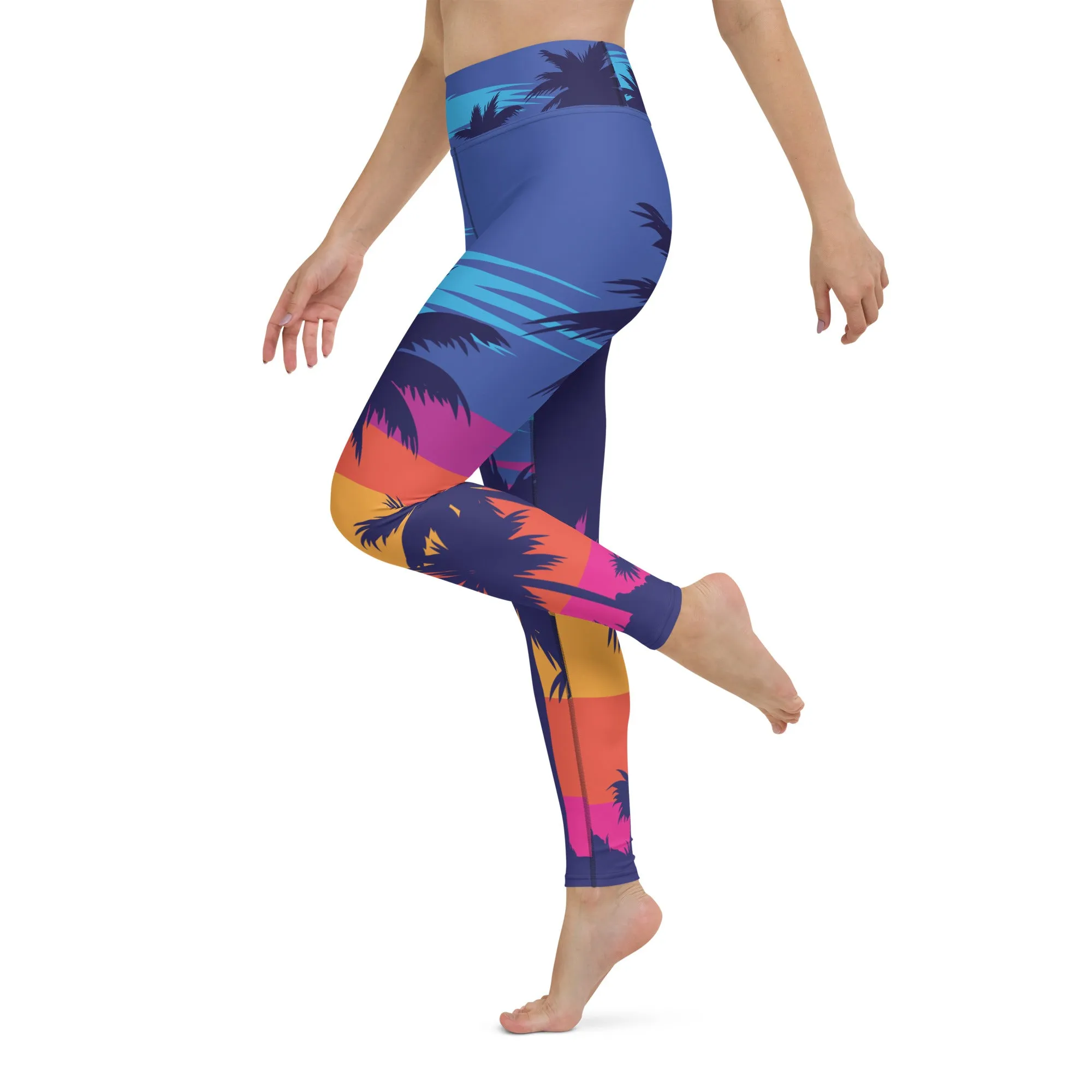 Women's Palm Trees x Sunsets Yoga Leggings