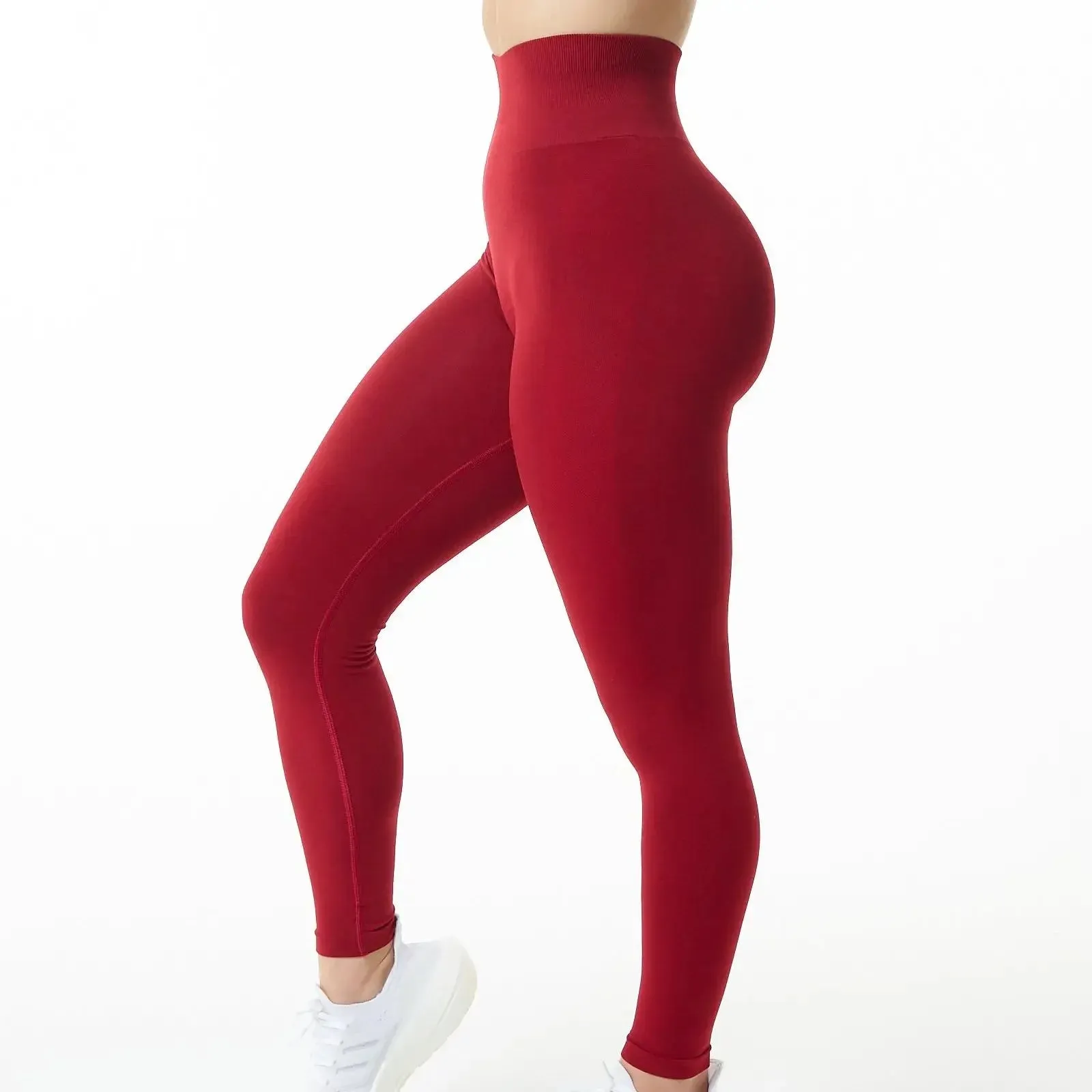 Women's Seamless Scrunch Leggings - High Waisted Silky Workout Tights