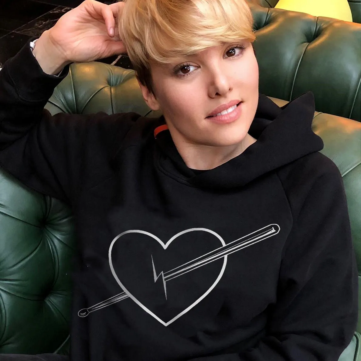 Womens Showing The Love Crop Top | Hoodie