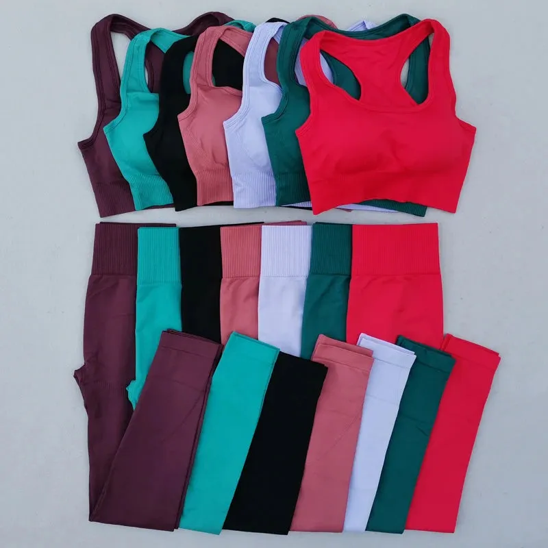 Women's Yoga Outfits 2-Piece Set - Workout Tracksuits