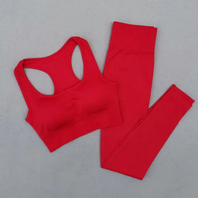 Women's Yoga Outfits 2-Piece Set - Workout Tracksuits