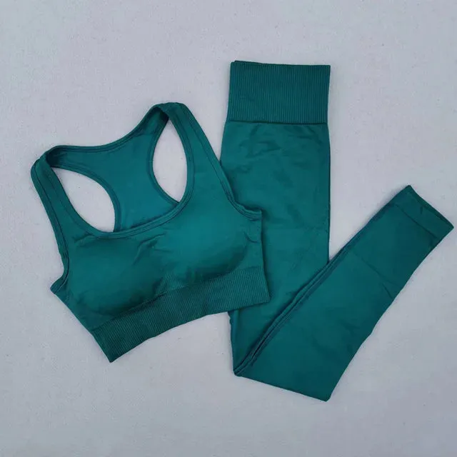 Women's Yoga Outfits 2-Piece Set - Workout Tracksuits