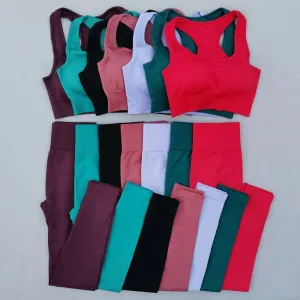 Women's Yoga Outfits 2-Piece Set - Workout Tracksuits