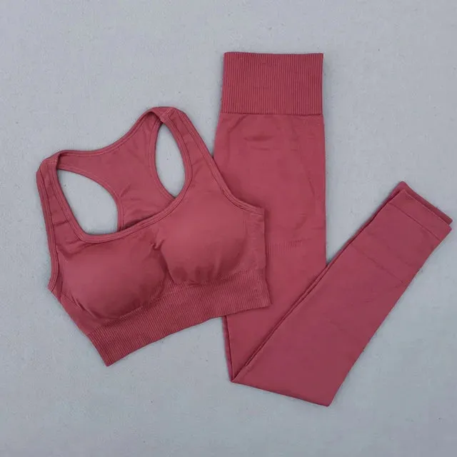 Women's Yoga Outfits 2-Piece Set - Workout Tracksuits