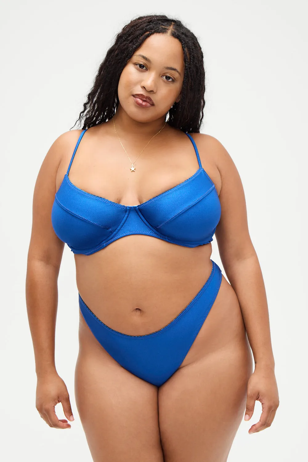 x DJERF AVENUE Dove Classic Bikini Bottom - Deep Blue