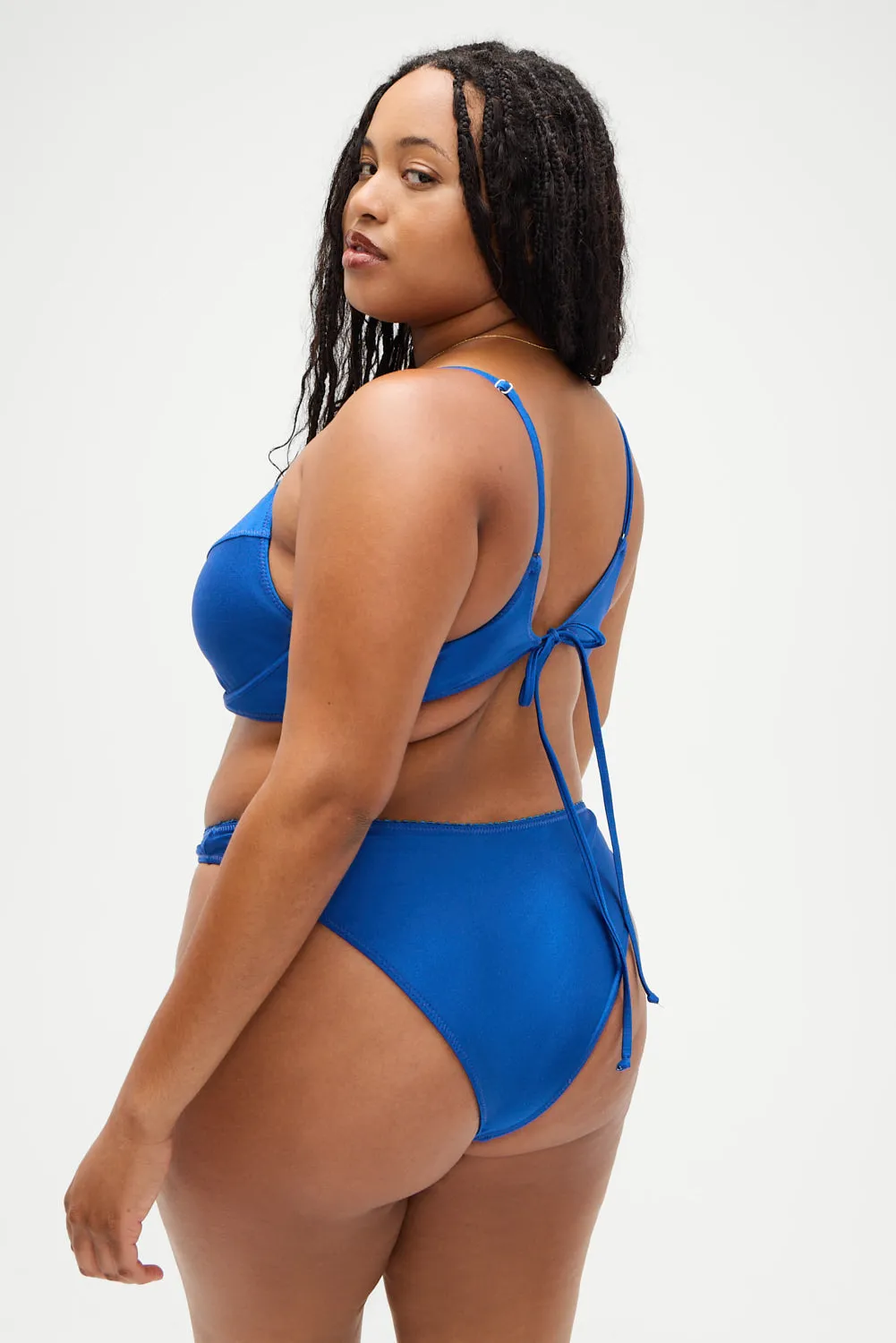 x DJERF AVENUE Dove Classic Bikini Bottom - Deep Blue