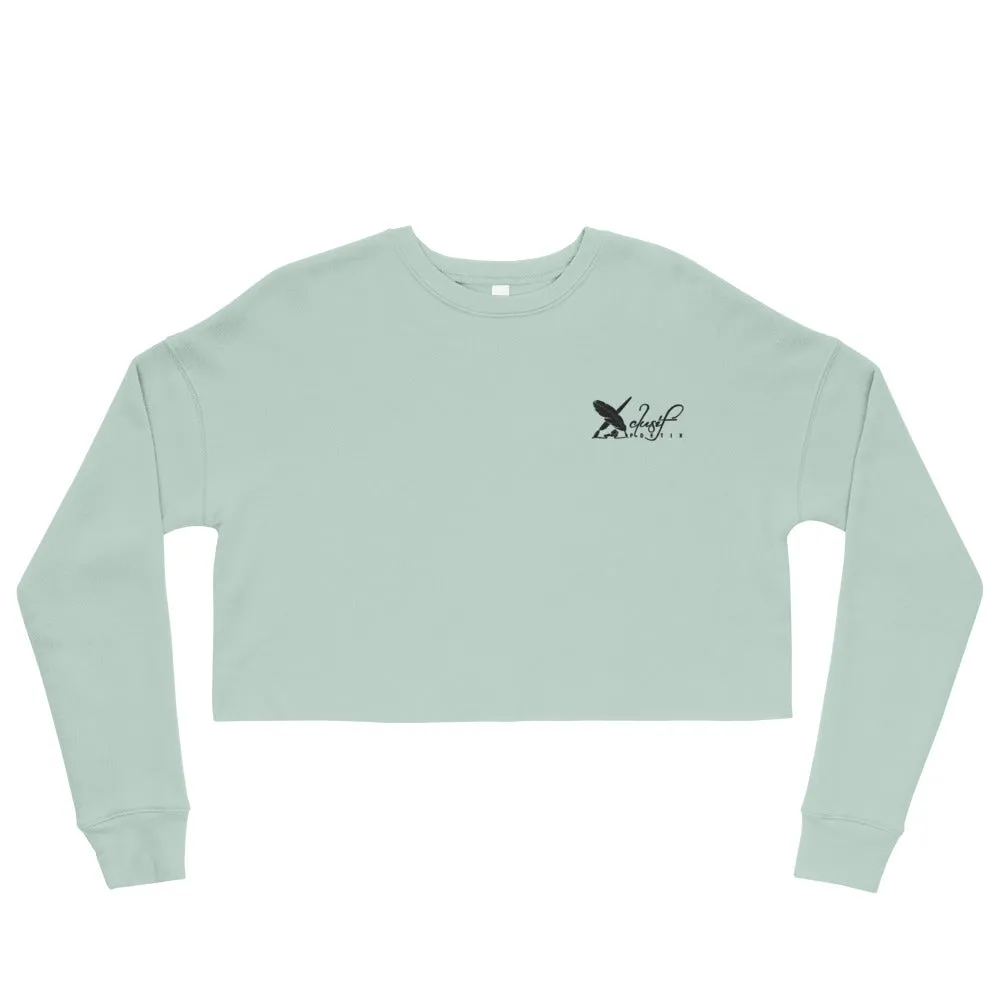 XCLUSIF POETIX BLACK LOGO Women's Crop Sweatshirt