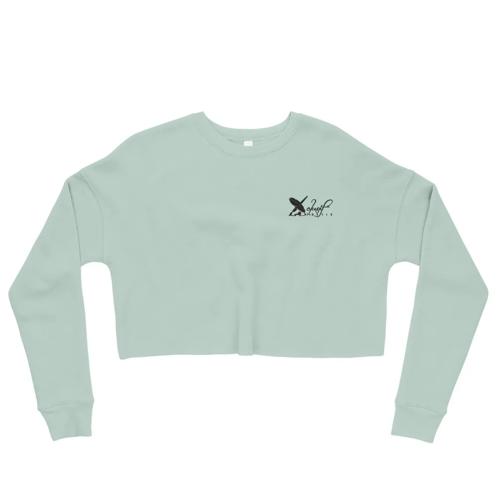 XCLUSIF POETIX BLACK LOGO Women's Crop Sweatshirt