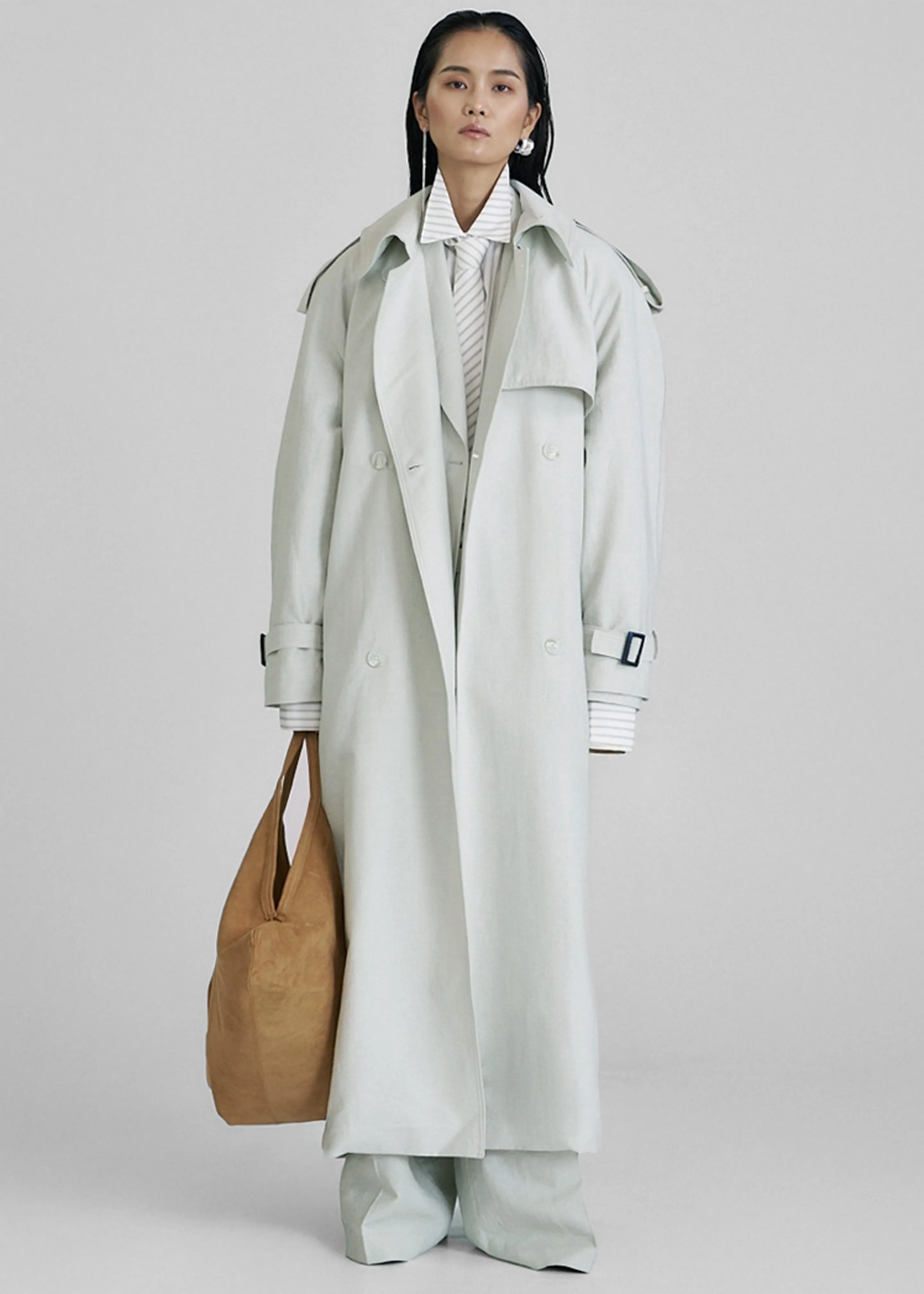 Yasmine Trench Coat - Mint