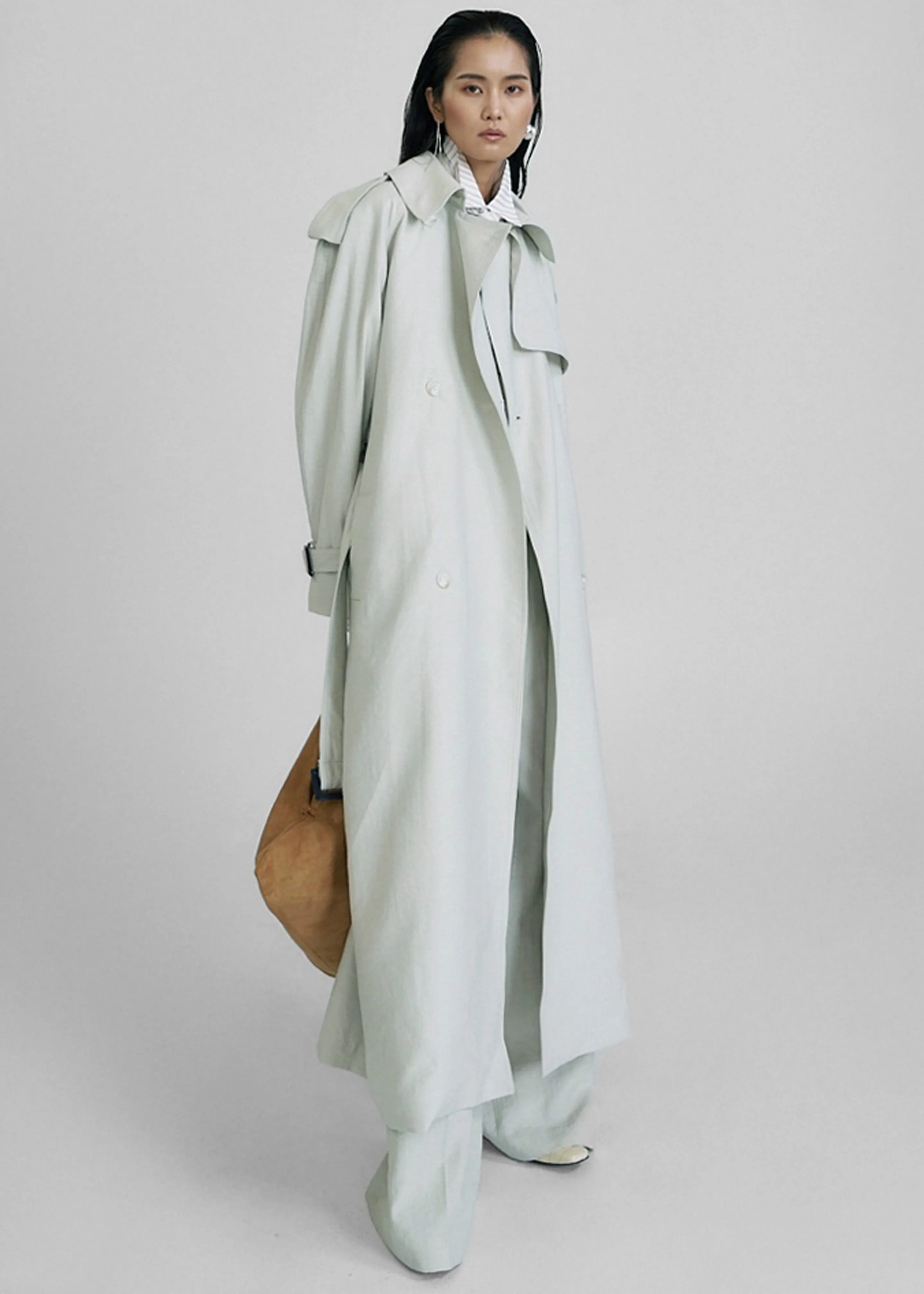 Yasmine Trench Coat - Mint